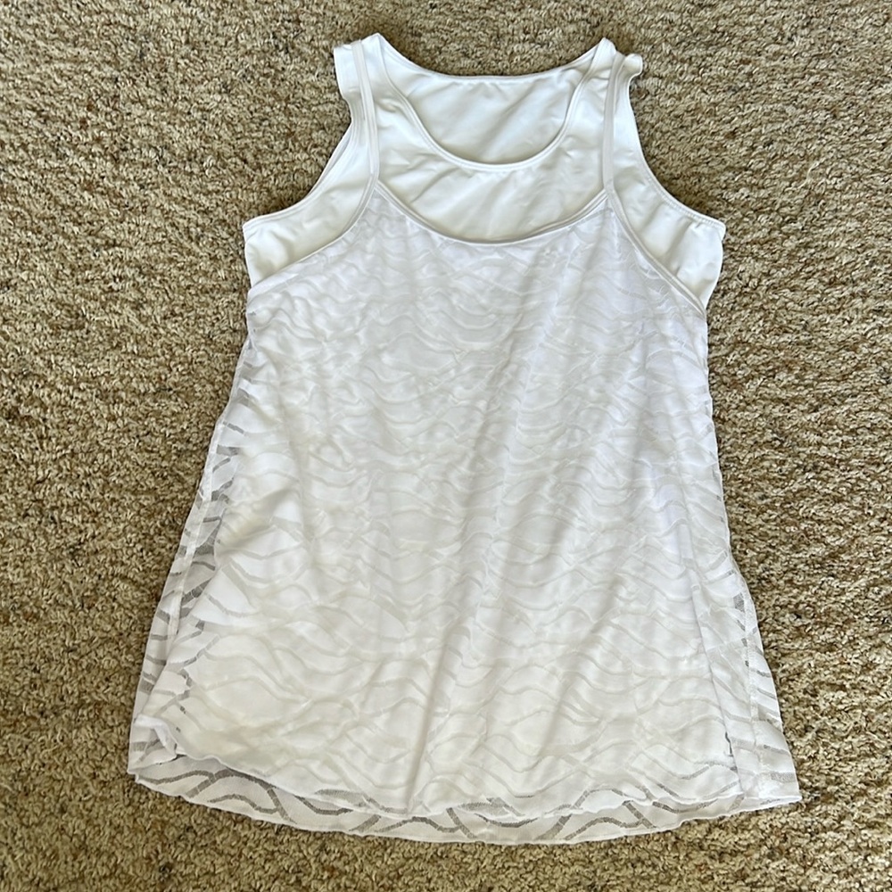 White Patterned Tank Top